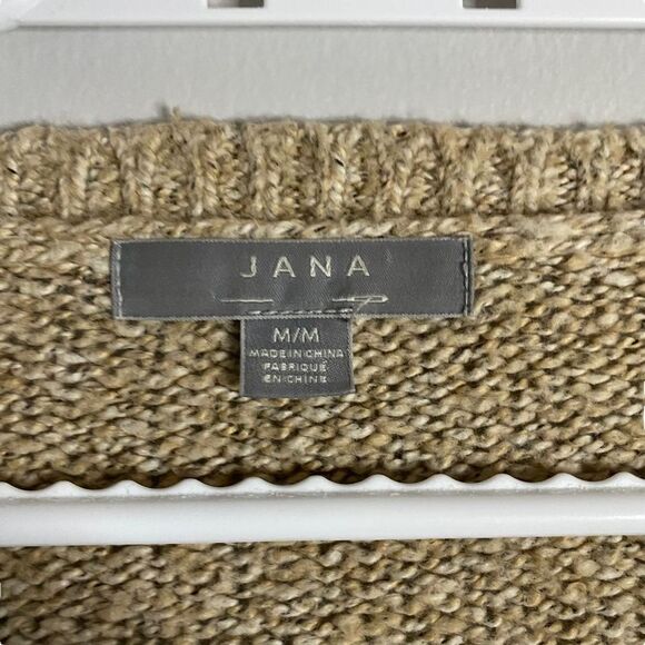 Jana Women’s Oatmeal Round Neck Knit Sweater - Picture 4 of 6